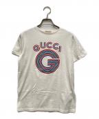 GUCCIグッチ）の古着「プリント コットン Tシャツ」｜ホワイト