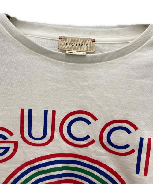 GUCCI（グッチ）GUCCI (グッチ) プリント コットン Tシャツ ホワイト サイズ:12の古着・服飾アイテム