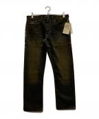 RRLダブルアールエル）の古着「Side Chimayo Stitch Black Denim Pants」｜ブラウン