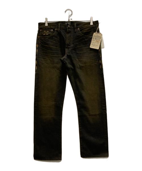 RRL（ダブルアールエル）RRL (ダブルアールエル) Side Chimayo Stitch Black Denim Pants ブラウン サイズ:31の古着・服飾アイテム