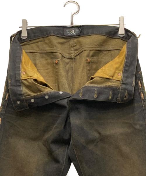 RRL（ダブルアールエル）RRL (ダブルアールエル) Side Chimayo Stitch Black Denim Pants ブラウン サイズ:31の古着・服飾アイテム