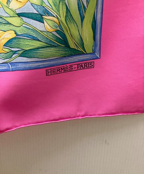 HERMES（エルメス）HERMES (エルメス) シルクスカーフ ピンクの古着・服飾アイテム