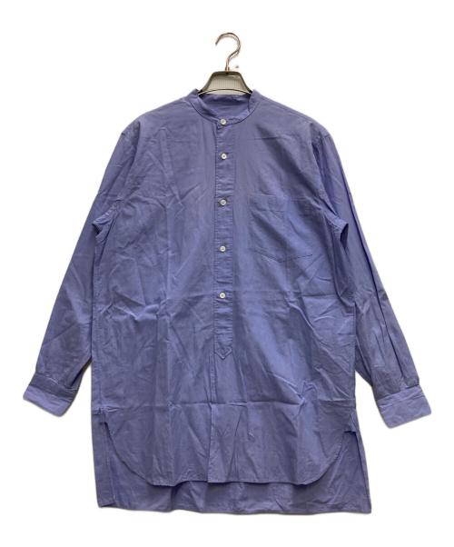 COMOLI（コモリ）COMOLI (コモリ) バンドカラーシャツ パープル サイズ:1の古着・服飾アイテム