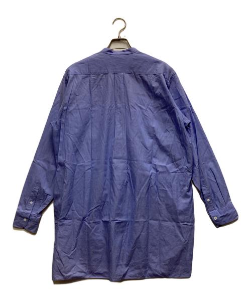 COMOLI（コモリ）COMOLI (コモリ) バンドカラーシャツ パープル サイズ:1の古着・服飾アイテム