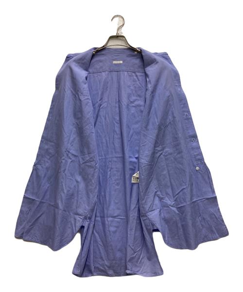 COMOLI（コモリ）COMOLI (コモリ) バンドカラーシャツ パープル サイズ:1の古着・服飾アイテム