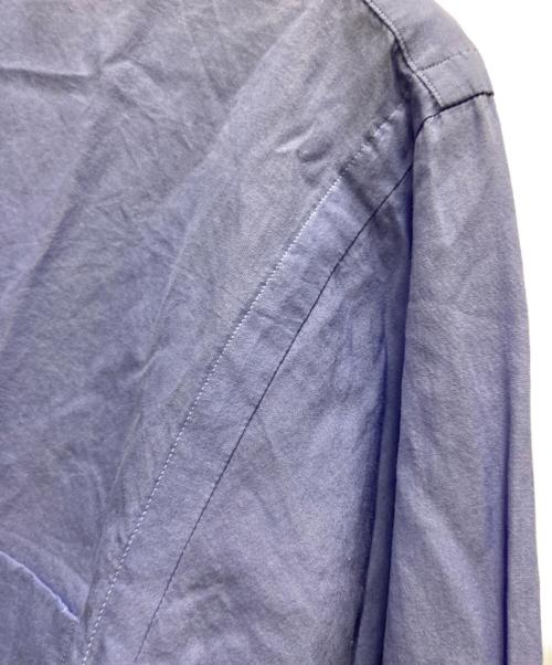 COMOLI（コモリ）COMOLI (コモリ) バンドカラーシャツ パープル サイズ:1の古着・服飾アイテム