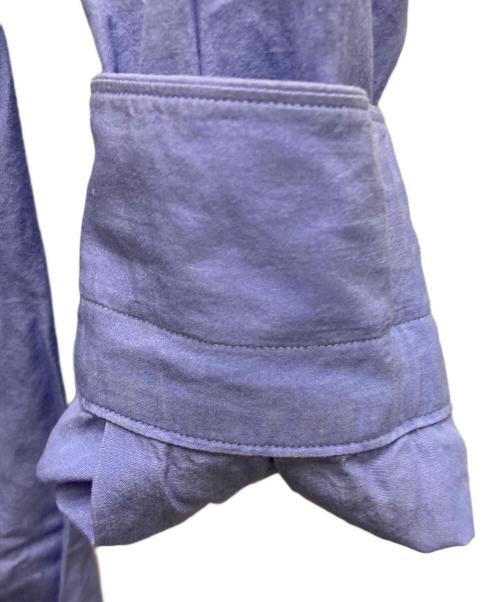 COMOLI（コモリ）COMOLI (コモリ) バンドカラーシャツ パープル サイズ:1の古着・服飾アイテム