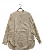 AURALEEオーラリー）の古着「WASHED FINX TWILL BIG SHIRTS」｜ベージュ