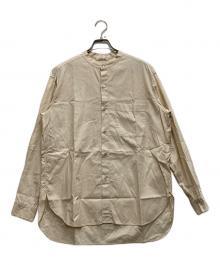 AURALEE（オーラリー）の古着「WASHED FINX TWILL BIG SHIRTS」｜ベージュ