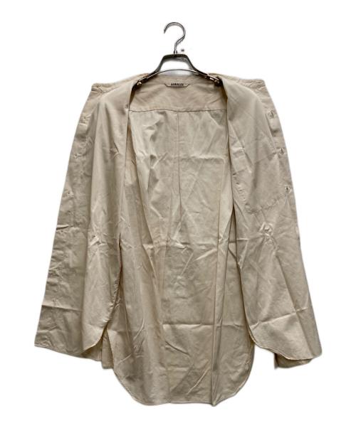 AURALEE（オーラリー）AURALEE (オーラリー) WASHED FINX TWILL BIG SHIRTS ベージュ サイズ:4の古着・服飾アイテム