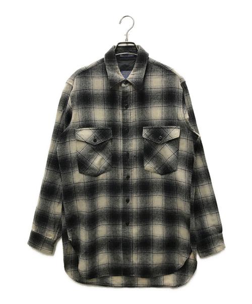 PENDLETON（ペンドルトン）PENDLETON (ペンドルトン) 70sウールオンブレチェックシャツ グレー サイズ:Mの古着・服飾アイテム