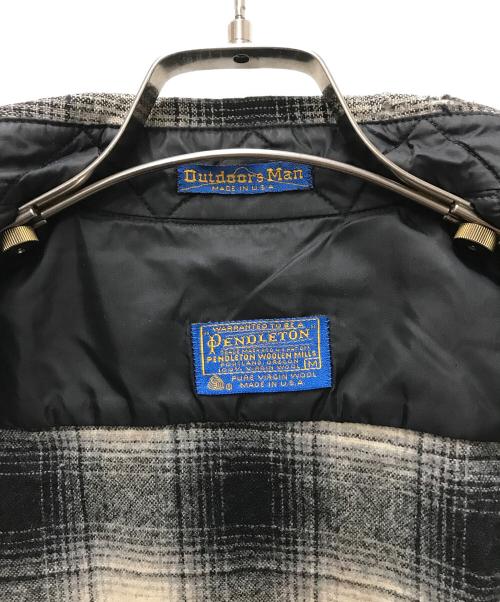 PENDLETON（ペンドルトン）PENDLETON (ペンドルトン) 70sウールオンブレチェックシャツ グレー サイズ:Mの古着・服飾アイテム