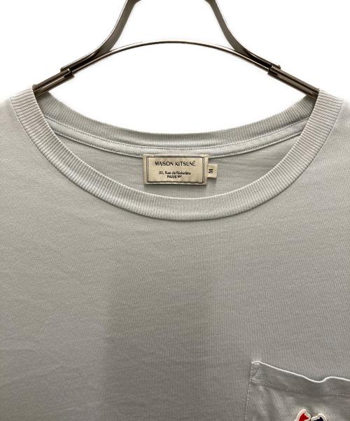 maison kitsune（メゾンキツネ）maison kitsune (メゾンキツネ) フォックスパッチTシャツ グレー サイズ:Mの古着・服飾アイテム