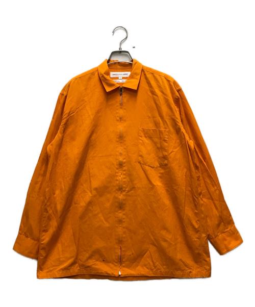 COMME des GARCONS SHIRT（コムデギャルソンシャツ）COMME des GARCONS SHIRT (コムデギャルソンシャツ) 90-00’sジップアップシャツ オレンジ サイズ:Sの古着・服飾アイテム