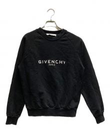 GIVENCHY（ジバンシィ）の古着「ヴィンテージ加工ロゴスウェット」｜ブラック