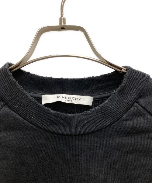 GIVENCHY（ジバンシィ）GIVENCHY (ジバンシィ) ヴィンテージ加工ロゴスウェット ブラック サイズ:XSの古着・服飾アイテム