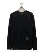 BALENCIAGAバレンシアガ）の古着「ロゴパッチクルーネックニットセーター」｜ブラック
