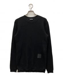BALENCIAGA（バレンシアガ）の古着「ロゴパッチクルーネックニットセーター」｜ブラック