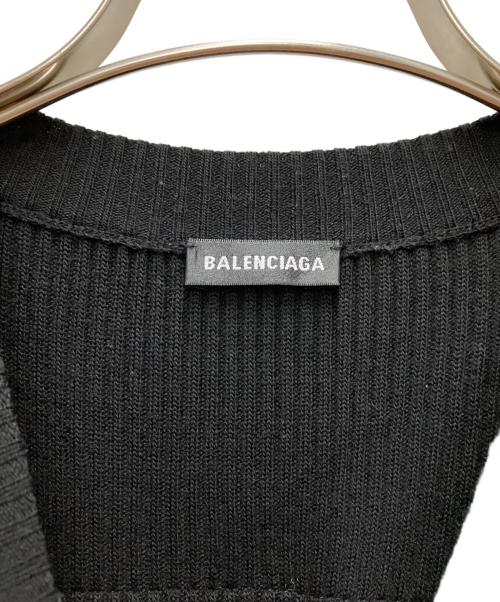 BALENCIAGA（バレンシアガ）BALENCIAGA (バレンシアガ) ロゴパッチクルーネックニットセーター ブラック サイズ:Mの古着・服飾アイテム
