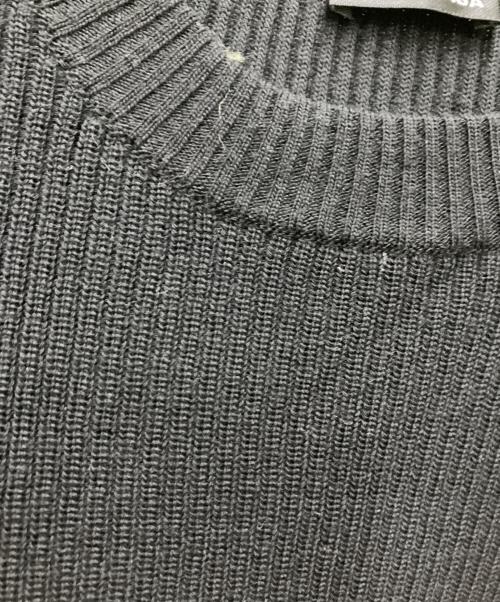 BALENCIAGA（バレンシアガ）BALENCIAGA (バレンシアガ) ロゴパッチクルーネックニットセーター ブラック サイズ:Mの古着・服飾アイテム
