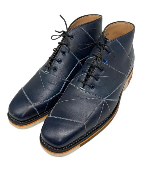 SCOTCH GRAIN（スコッチグレイン）SCOTCH GRAIN (スコッチグレイン) 藍泥スパイダー チャッカブーツ ネイビー サイズ:23 1/2の古着・服飾アイテム