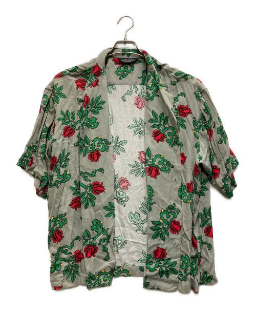 UNUSED（アンユーズド）UNUSED (アンユーズド) Rose Pattern Short-Sleeve Shirt グレー サイズ:3の古着・服飾アイテム