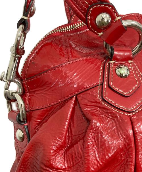 COACH（コーチ）COACH (コーチ) ポピーウィズフラワー 2way ショルダーバッグ レッドの古着・服飾アイテム
