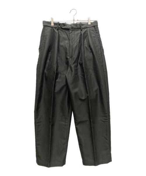STEVEN ALAN（スティーブンアラン）STEVEN ALAN (スティーブンアラン) カベ モールスキン インツープリーツ ドレス トラウザーズ ブラック サイズ:Lの古着・服飾アイテム