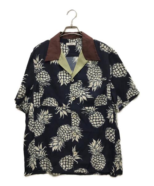 VALENTINO（ヴァレンティノ）VALENTINO (ヴァレンティノ) アロハシャツ ネイビー サイズ:39の古着・服飾アイテム