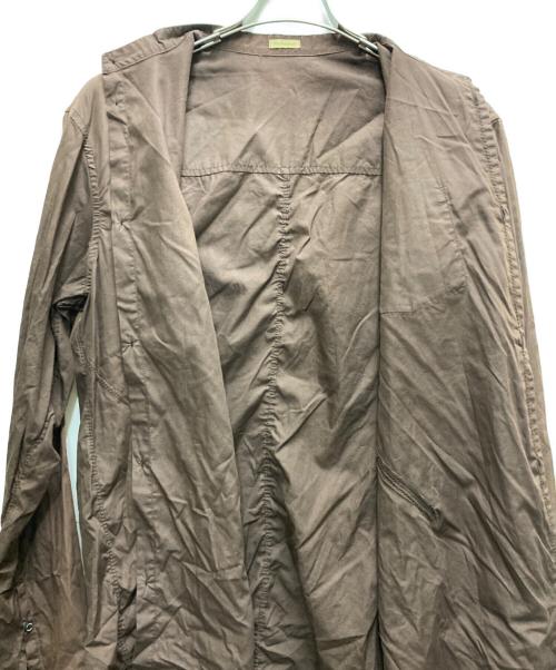 The shepherd UNDERCOVER（ザシェパード アンダーカバー）The shepherd UNDERCOVER (ザシェパード アンダーカバー) スタンドカラーパッカリングシャツ ブラウン サイズ:3の古着・服飾アイテム
