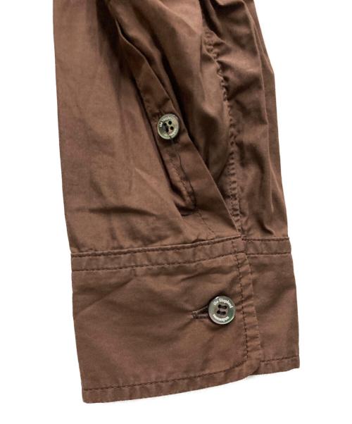 The shepherd UNDERCOVER（ザシェパード アンダーカバー）The shepherd UNDERCOVER (ザシェパード アンダーカバー) スタンドカラーパッカリングシャツ ブラウン サイズ:3の古着・服飾アイテム
