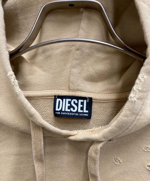 DIESEL（ディーゼル）DIESEL (ディーゼル) S-NEW-GINN-HOOD-BRU ベージュ サイズ:Mの古着・服飾アイテム
