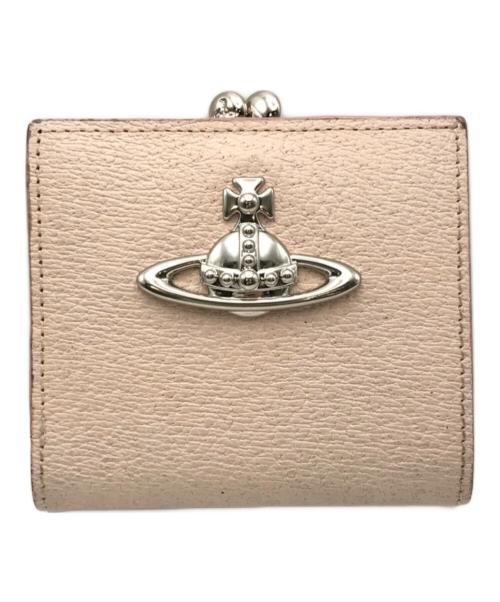 Vivienne Westwood（ヴィヴィアンウエストウッド）Vivienne Westwood (ヴィヴィアンウエストウッド) 口金2つ折りミニ財布 ピンクの古着・服飾アイテム