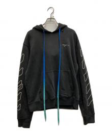 OFFWHITE（オフホワイト）の古着「19AW ABSTRACT ARROWS SLIM HOOD」｜ブラック