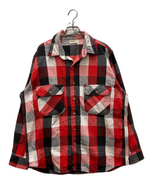 FIVE BROTHER（ファイブブラザー）FIVE BROTHER (ファイブブラザー) 90s ネルシャツ レッド サイズ:Lの古着・服飾アイテム