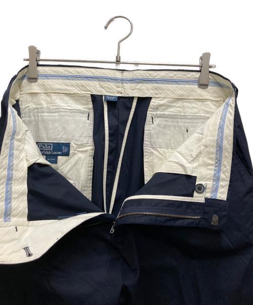 POLO RALPH LAUREN（ポロ・ラルフローレン）POLO RALPH LAUREN (ポロ・ラルフローレン) 90s コットンスラックス ネイビー サイズ:36Rの古着・服飾アイテム