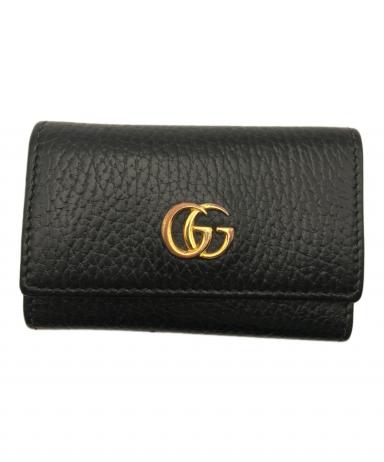 中古・古着通販】GUCCI (グッチ) GGマーモント6連キーケース ブラック