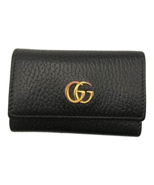 GUCCI（グッチ）GUCCI (グッチ) GGマーモント6連キーケース ブラックの古着・服飾アイテム