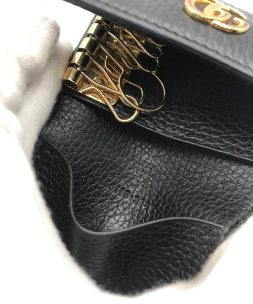 GUCCI（グッチ）GUCCI (グッチ) GGマーモント6連キーケース ブラックの古着・服飾アイテム