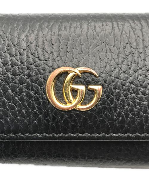 GUCCI（グッチ）GUCCI (グッチ) GGマーモント6連キーケース ブラックの古着・服飾アイテム