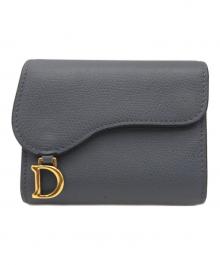 Christian Dior（クリスチャン ディオール）の古着「サドル ロータス ウォレット」｜ブルー