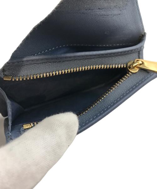 Christian Dior（クリスチャン ディオール）Christian Dior (クリスチャン ディオール) サドル ロータス ウォレット ブルーの古着・服飾アイテム
