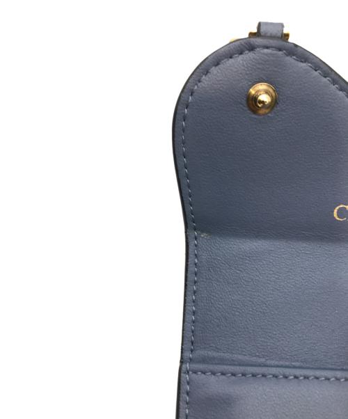 Christian Dior（クリスチャン ディオール）Christian Dior (クリスチャン ディオール) サドル ロータス ウォレット ブルーの古着・服飾アイテム
