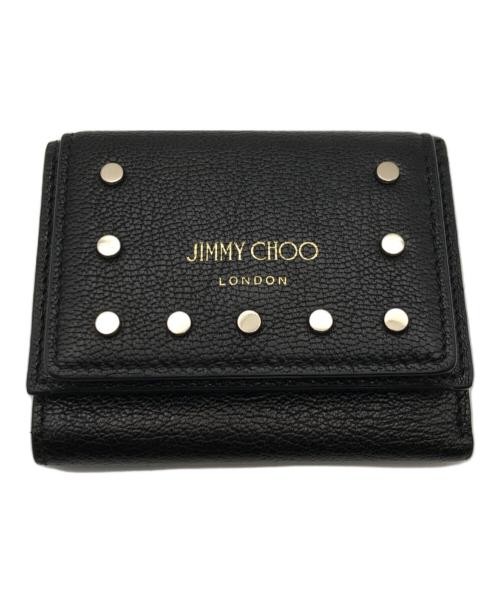 JIMMY CHOO（ジミーチュウ）JIMMY CHOO (ジミーチュウ) 3つ折り財布 ブラックの古着・服飾アイテム