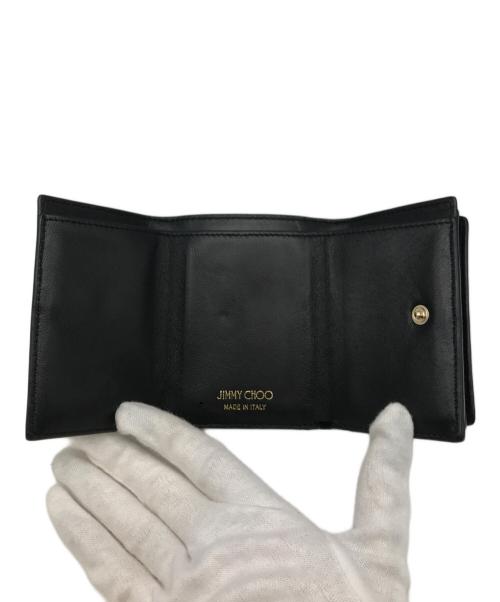 JIMMY CHOO（ジミーチュウ）JIMMY CHOO (ジミーチュウ) 3つ折り財布 ブラックの古着・服飾アイテム