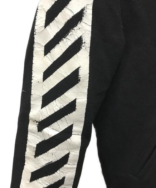 OFFWHITE（オフホワイト）OFFWHITE (オフホワイト) ウールバックロゴスタジャン ブラック サイズ:XXSの古着・服飾アイテム