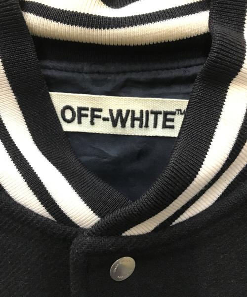 OFFWHITE（オフホワイト）OFFWHITE (オフホワイト) ウールバックロゴスタジャン ブラック サイズ:XXSの古着・服飾アイテム