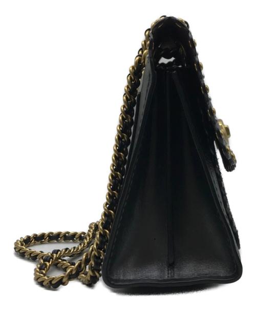 COACH（コーチ）COACH (コーチ) ウィズリベットチェーンショルダーバッグ ブラックの古着・服飾アイテム