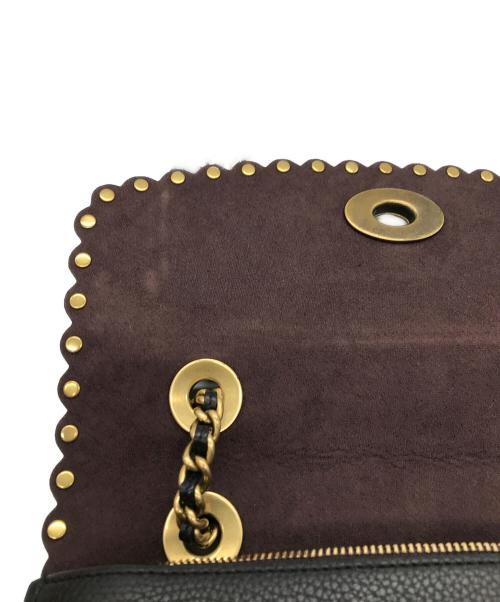 COACH（コーチ）COACH (コーチ) ウィズリベットチェーンショルダーバッグ ブラックの古着・服飾アイテム