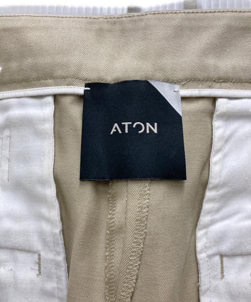 ATON（エイトン）ATON (エイトン) 2タックパンツ ベージュ サイズ:01の古着・服飾アイテム